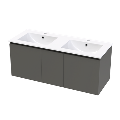 Pinnacle Valley 1200 Double Bowl Classic Wall Vanity