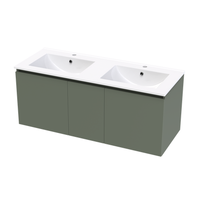 Pinnacle Valley 1200 Double Bowl Classic Wall Vanity