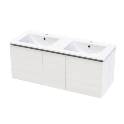 Pinnacle Valley 1200 Double Bowl Classic Wall Vanity