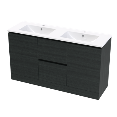 Pinnacle Valley 1500 Double Bowl Classic Floor Vanity