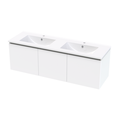 Pinnacle Valley 1500 Double Bowl Classic Wall Vanity