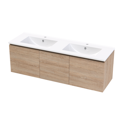 Pinnacle Valley 1500 Double Bowl Classic Wall Vanity