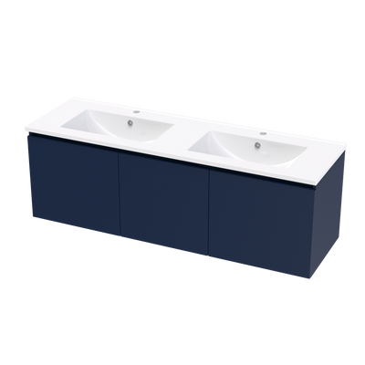 Pinnacle Valley 1500 Double Bowl Classic Wall Vanity