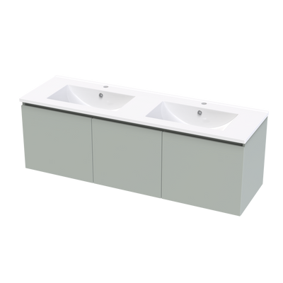 Pinnacle Valley 1500 Double Bowl Classic Wall Vanity