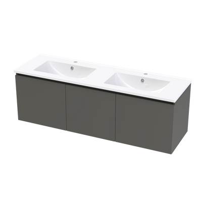 Pinnacle Valley 1500 Double Bowl Classic Wall Vanity