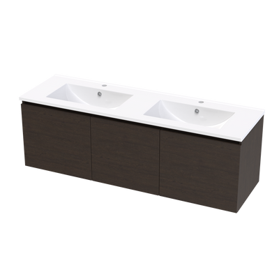 Pinnacle Valley 1500 Double Bowl Classic Wall Vanity