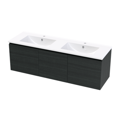 Pinnacle Valley 1500 Double Bowl Classic Wall Vanity