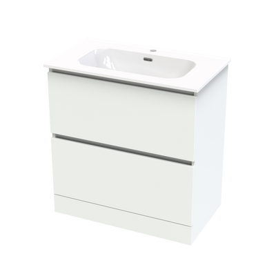 Pinnacle Aura 800 Double Drawer Floor Vanity