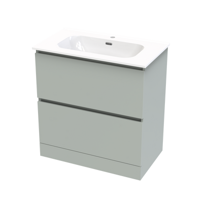 Pinnacle Aura 800 Double Drawer Floor Vanity