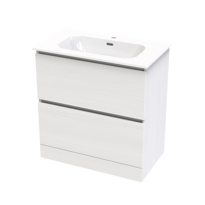 Pinnacle Aura 800 Double Drawer Floor Vanity