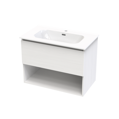 Pinnacle Aura 800 Drawer Open Shelf Wall Vanity