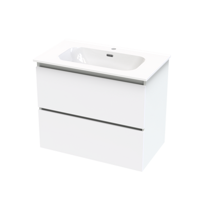 Pinnacle Aura 800 Double Drawer Wall Vanity