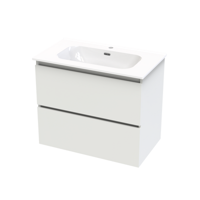 Pinnacle Aura 800 Double Drawer Wall Vanity