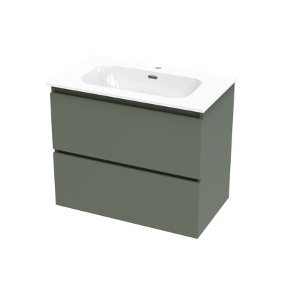 Pinnacle Aura 800 Double Drawer Wall Vanity