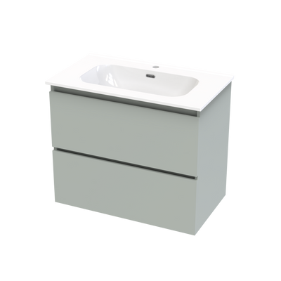 Pinnacle Aura 800 Double Drawer Wall Vanity