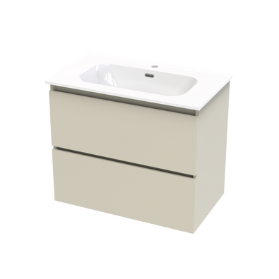 Pinnacle Aura 800 Double Drawer Wall Vanity