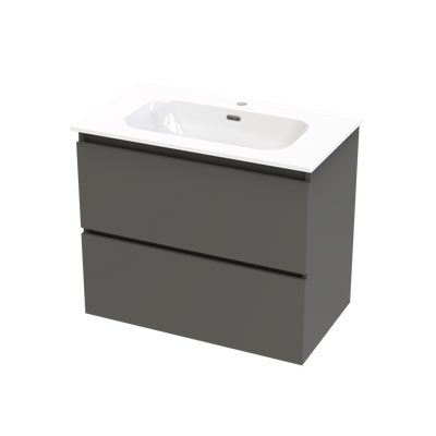 Pinnacle Aura 800 Double Drawer Wall Vanity