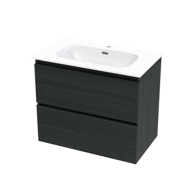 Pinnacle Aura 800 Double Drawer Wall Vanity