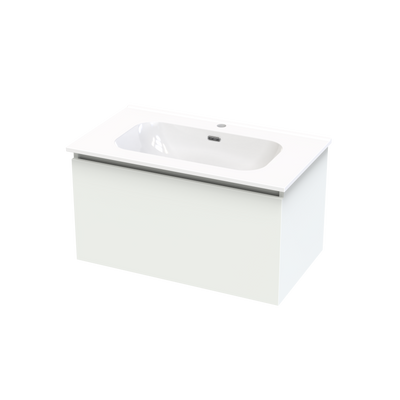 Pinnacle Aura 800 Single Drawer Wall Vanity