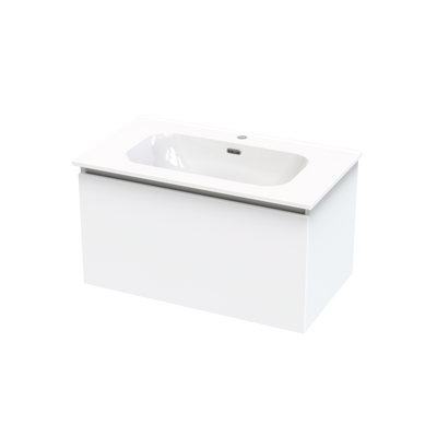 Pinnacle Aura 800 Single Drawer Wall Vanity