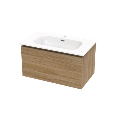 Pinnacle Aura 800 Single Drawer Wall Vanity