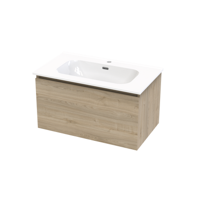 Pinnacle Aura 800 Single Drawer Wall Vanity