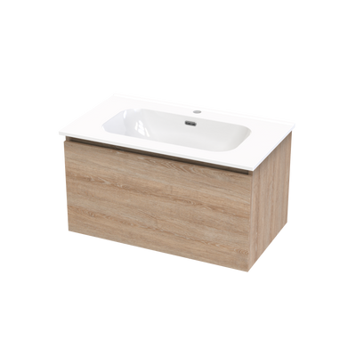 Pinnacle Aura 800 Single Drawer Wall Vanity