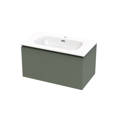 Pinnacle Aura 800 Single Drawer Wall Vanity