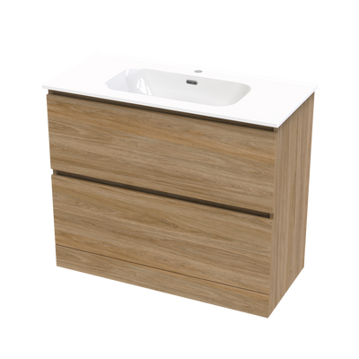 Pinnacle Aura 1000 Double Drawer Floor Vanity