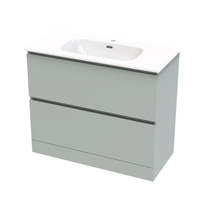 Pinnacle Aura 1000 Double Drawer Floor Vanity