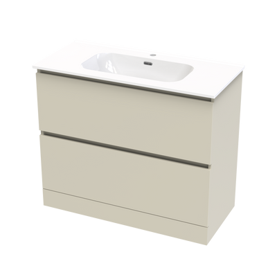 Pinnacle Aura 1000 Double Drawer Floor Vanity