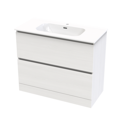 Pinnacle Aura 1000 Double Drawer Floor Vanity