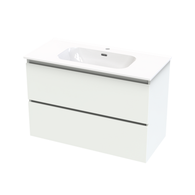 Pinnacle Aura 1000 Double Drawer Wall Vanity