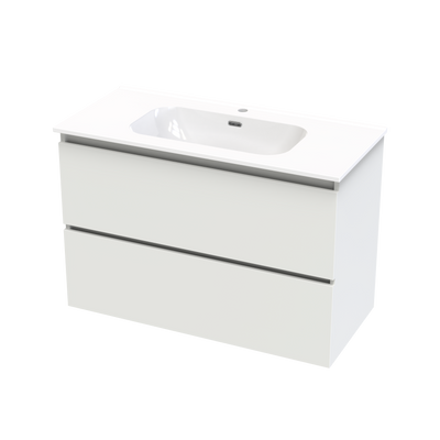 Pinnacle Aura 1000 Double Drawer Wall Vanity