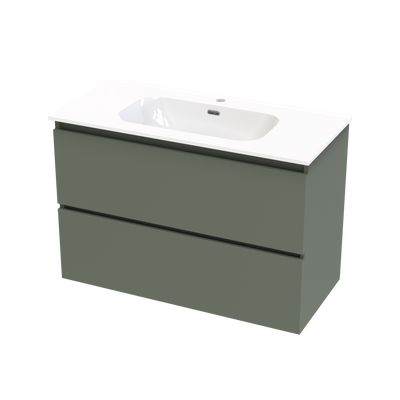 Pinnacle Aura 1000 Double Drawer Wall Vanity