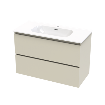 Pinnacle Aura 1000 Double Drawer Wall Vanity