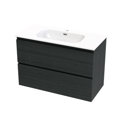 Pinnacle Aura 1000 Double Drawer Wall Vanity