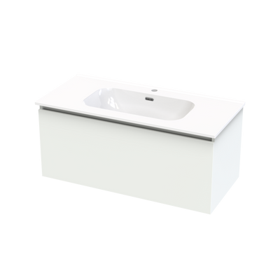 Pinnacle Aura 1000 Single Drawer Wall Vanity