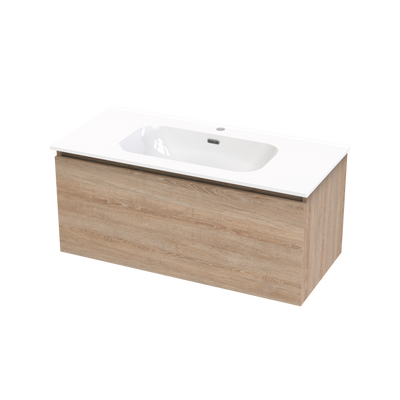 Pinnacle Aura 1000 Single Drawer Wall Vanity