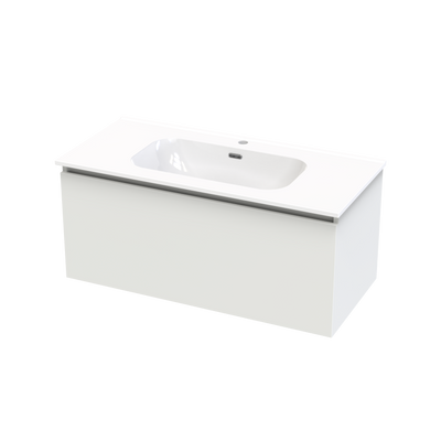 Pinnacle Aura 1000 Single Drawer Wall Vanity