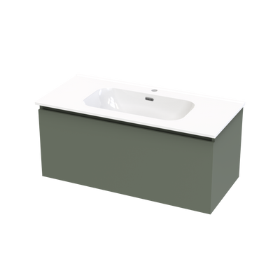 Pinnacle Aura 1000 Single Drawer Wall Vanity