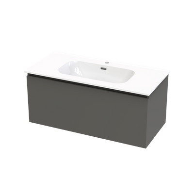 Pinnacle Aura 1000 Single Drawer Wall Vanity