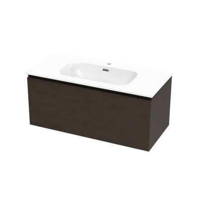 Pinnacle Aura 1000 Single Drawer Wall Vanity