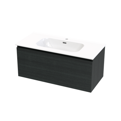 Pinnacle Aura 1000 Single Drawer Wall Vanity