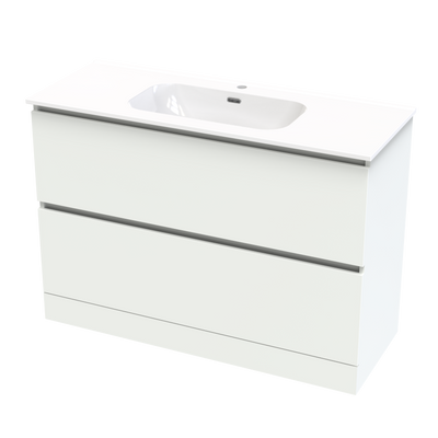 Pinnacle Aura 1200 Double Drawer Floor Vanity