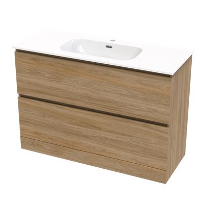 Pinnacle Aura 1200 Double Drawer Floor Vanity
