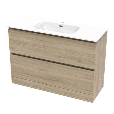 Pinnacle Aura 1200 Double Drawer Floor Vanity