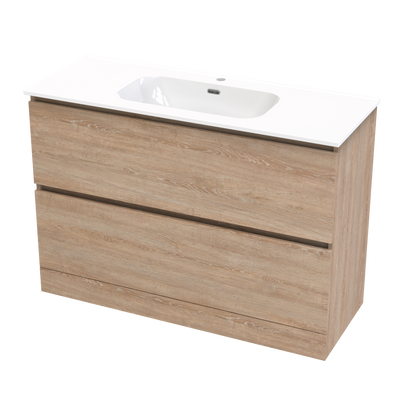 Pinnacle Aura 1200 Double Drawer Floor Vanity