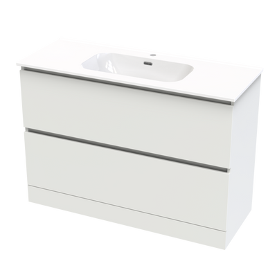 Pinnacle Aura 1200 Double Drawer Floor Vanity