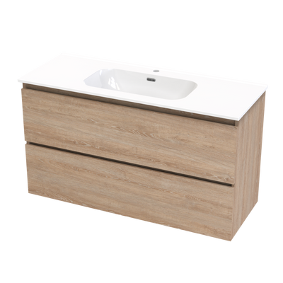 Pinnacle Aura 1200 Double Drawer Wall Vanity